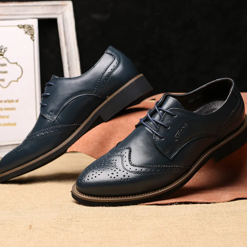 2017 Italian Luxury Designer Formal Mens Dress Shoes Genuine Leather Black Basic Flats For Men Wedding Office