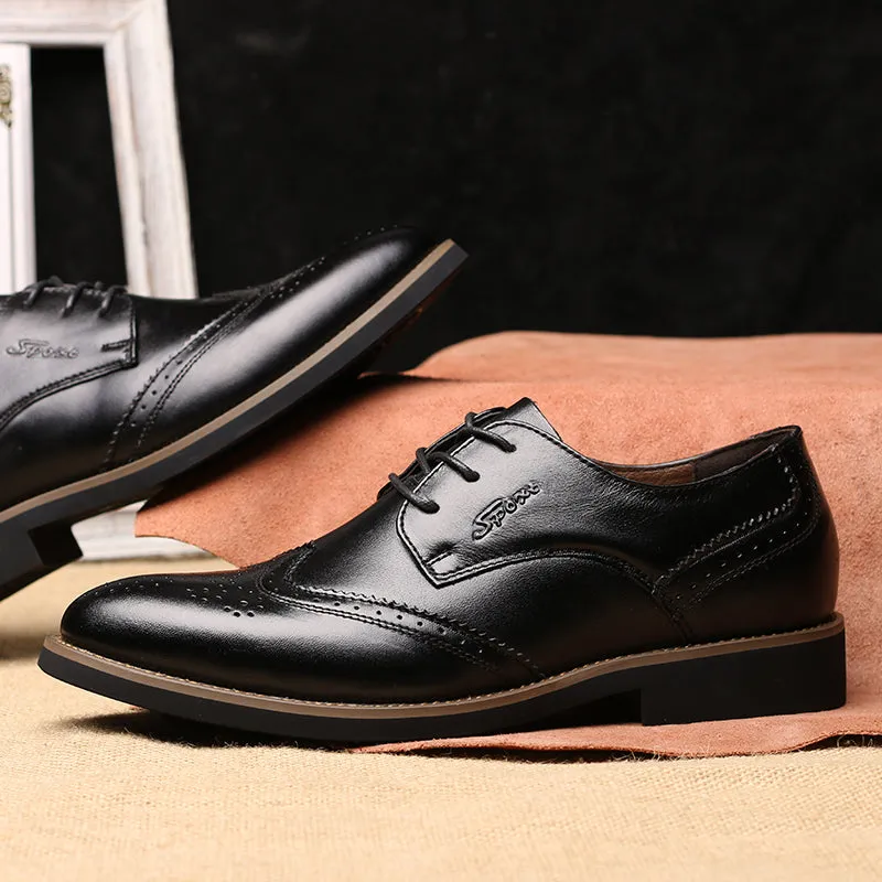2017 Italian Luxury Designer Formal Mens Dress Shoes Genuine Leather Black Basic Flats For Men Wedding Office