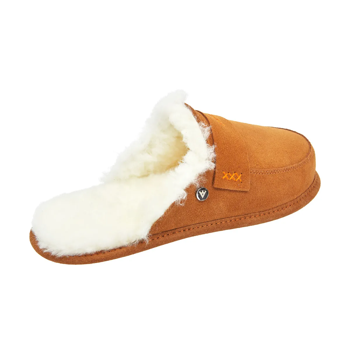 ABBY NOUGAT-WHITE women's sheepskin slippers