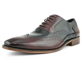 Ag100 Burgundy Men’s Dress Shoes Genuine Leather