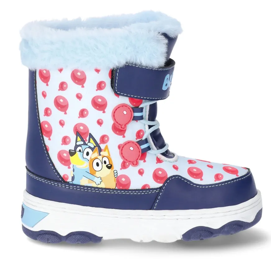 Bluey Toddler Kids Winter Boots with Faux Fur Trim
