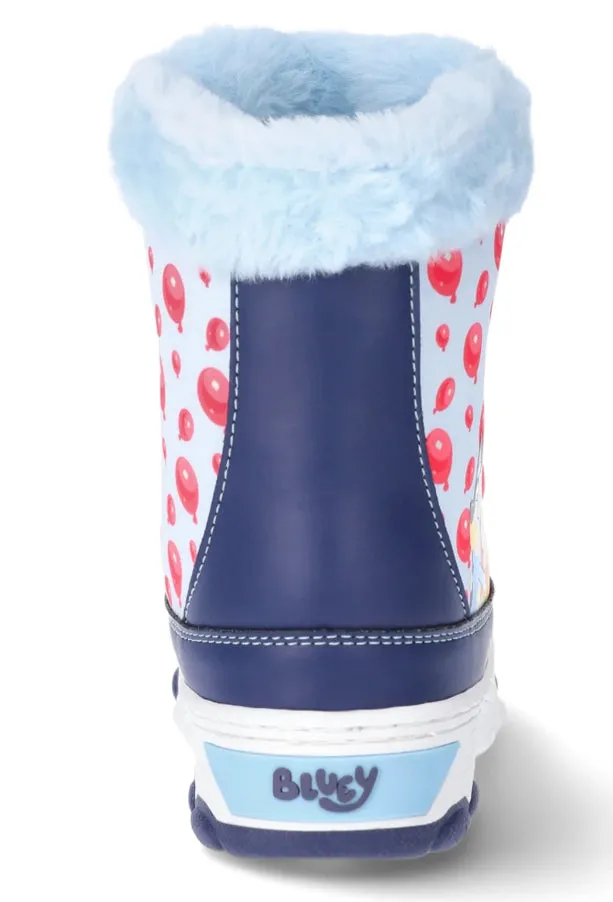 Bluey Toddler Kids Winter Boots with Faux Fur Trim