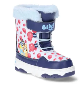 Bluey Toddler Kids Winter Boots with Faux Fur Trim