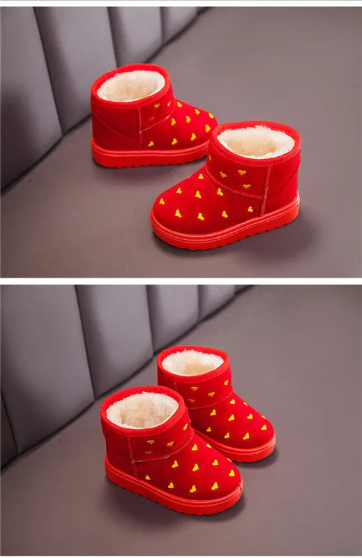 Children Winter Snow Boots Warm Non-slip Lovely Boots