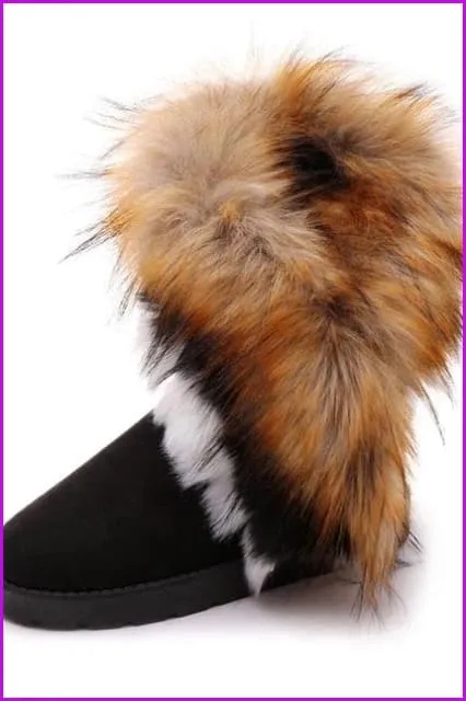 Faux Fur Ankle Booties F286