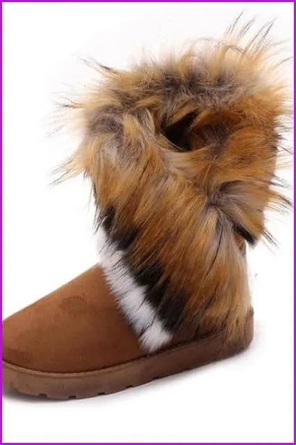 Faux Fur Ankle Booties F286