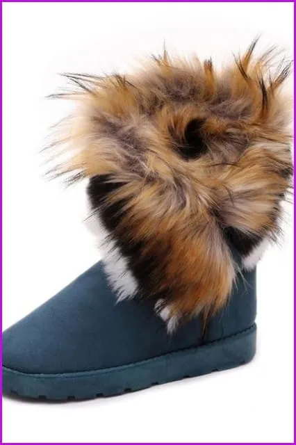 Faux Fur Ankle Booties F286