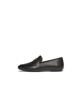 FitFlop Delicato Gold Trim Leather Loafer Black