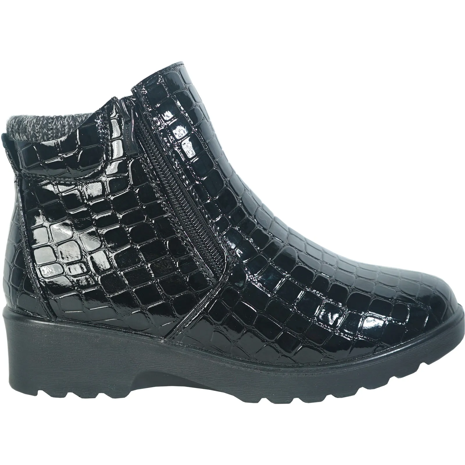 KOZI Women Winter Fur Boot NANCY-2 Ankle Casual Boot Black