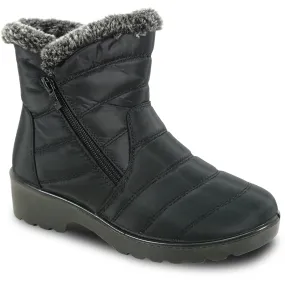 KOZI Women Winter Fur Boot NANCY-3 Ankle Casual Boot Black