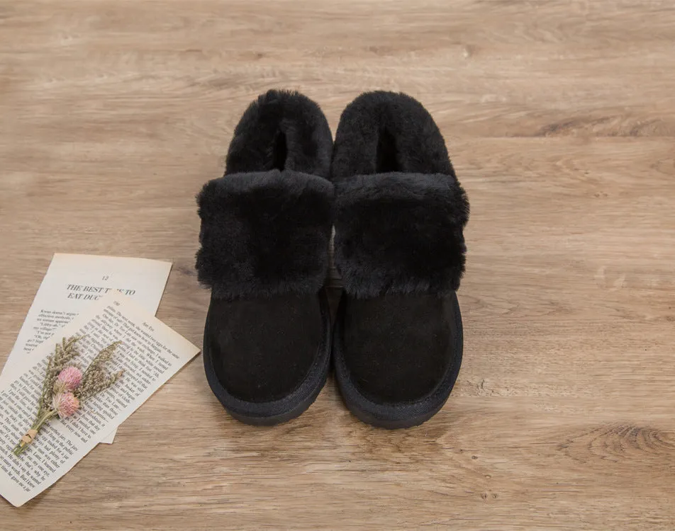 Mini Real Sheepskin Women's Winter Snow Boots