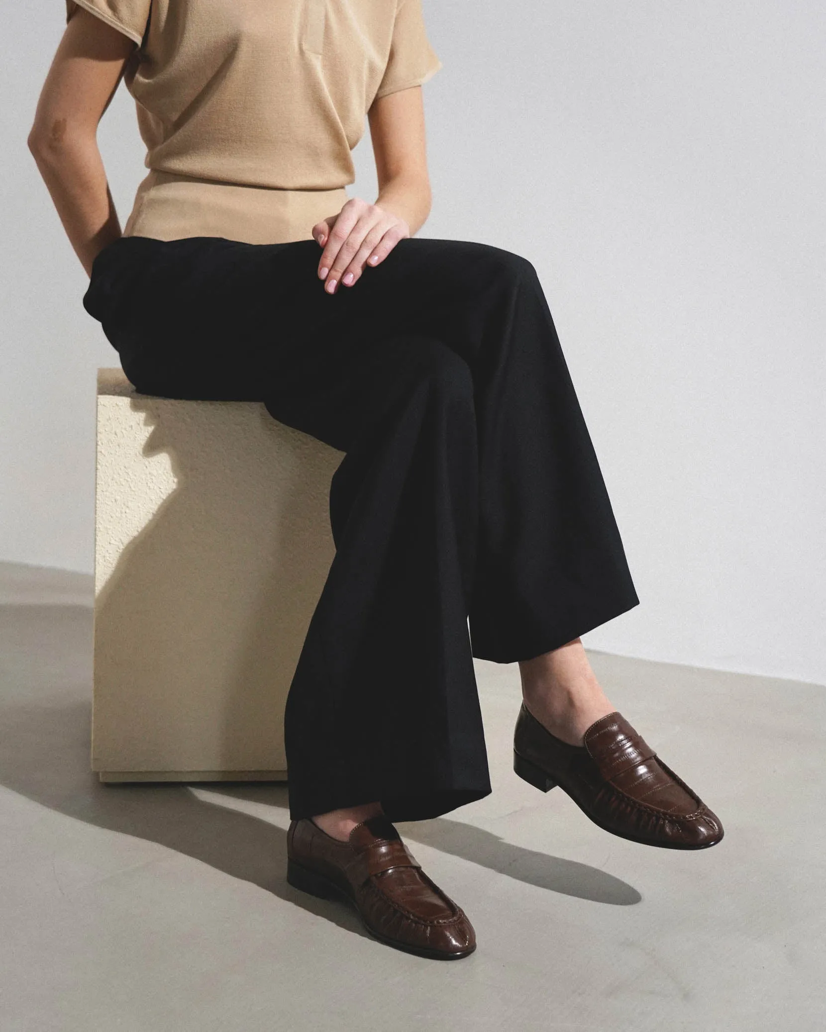 Soft light brown loafers