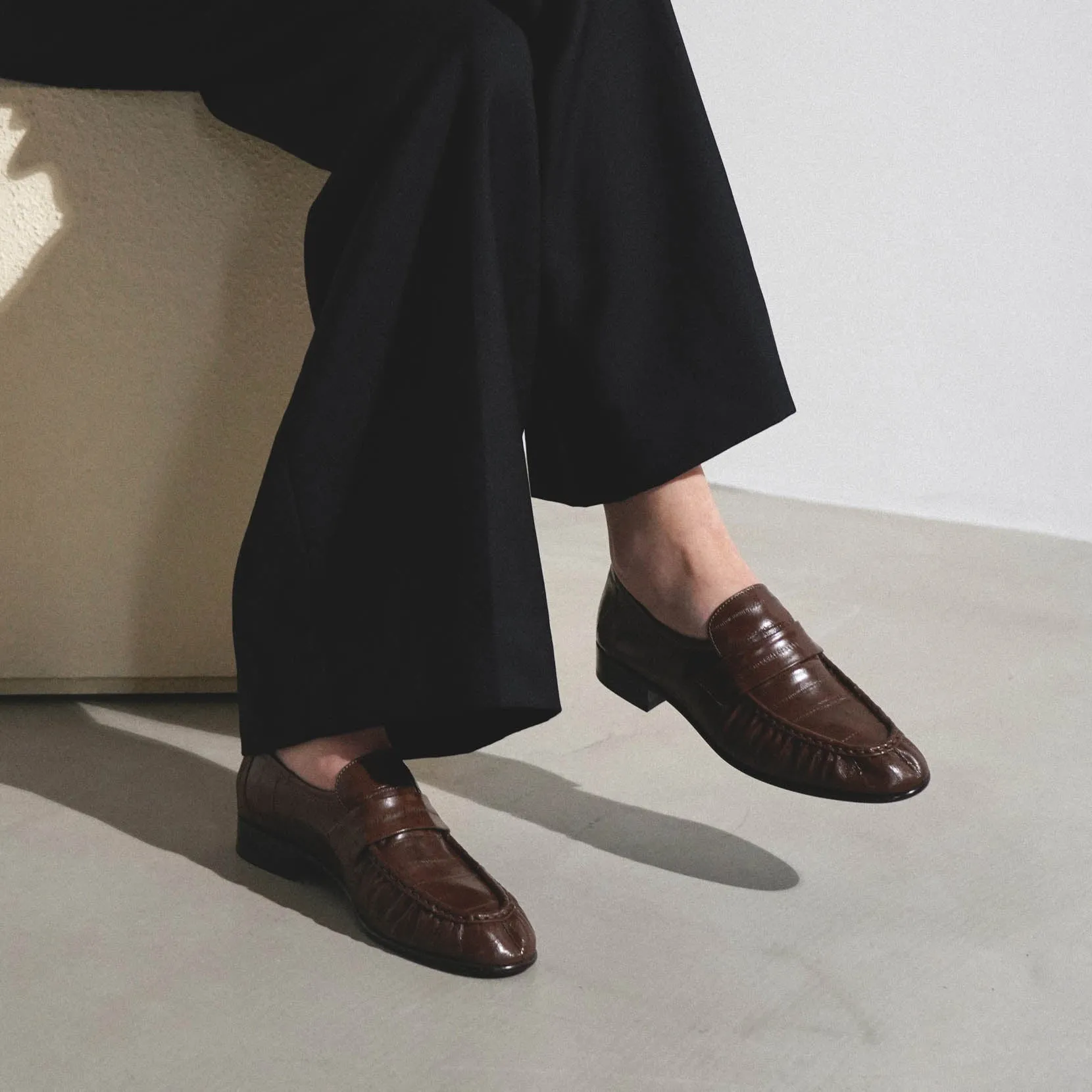 Soft light brown loafers