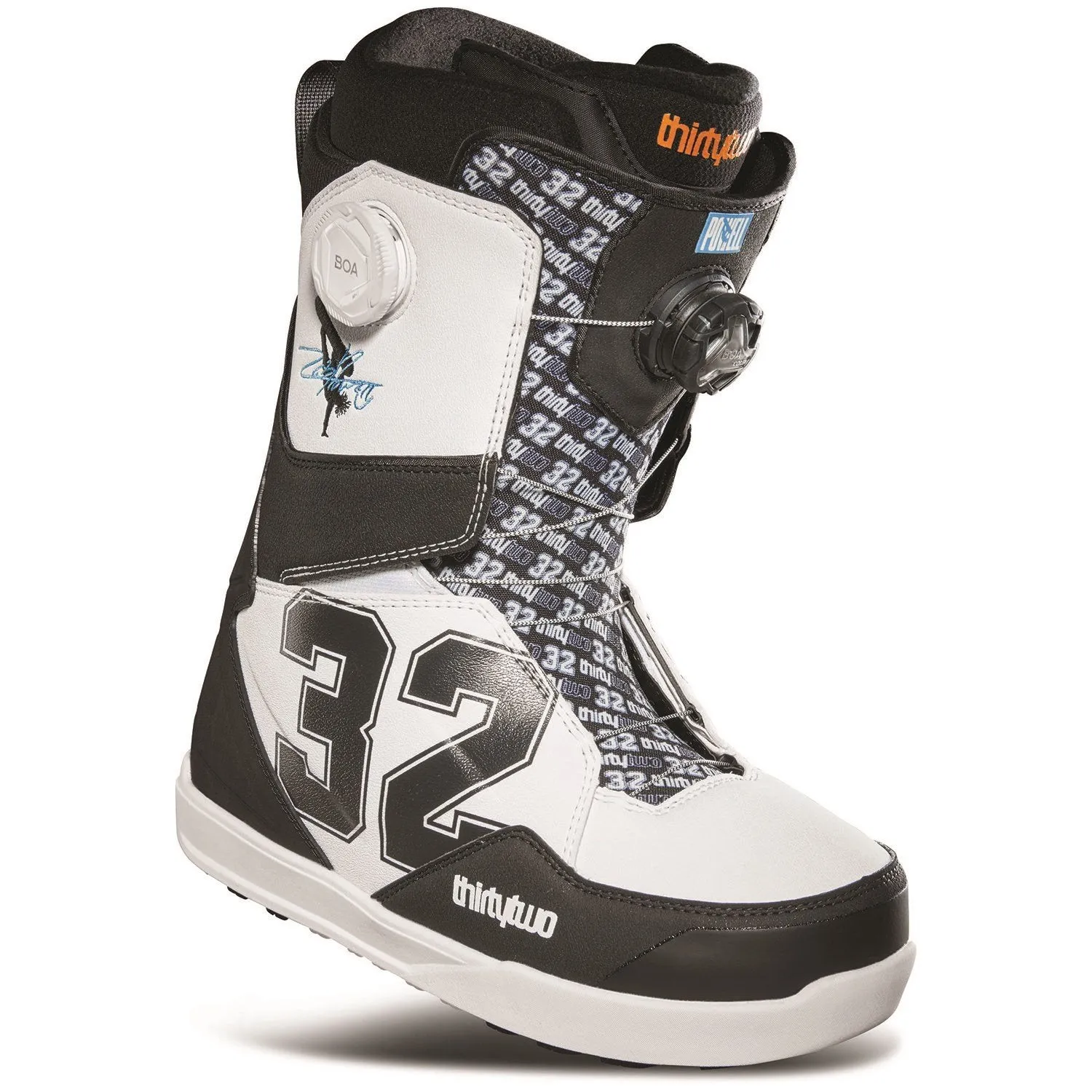 ThirtyTwo Lashed Double BOA x Powell Snowboard Boots 2022 - White/Black