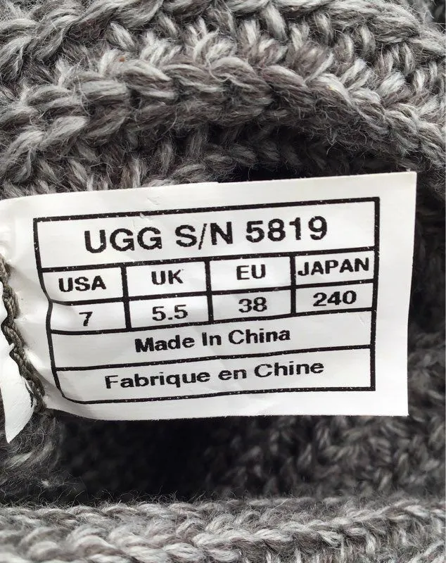 UGG Women's Cardy 5819 Gray Snow Boots - Size 7