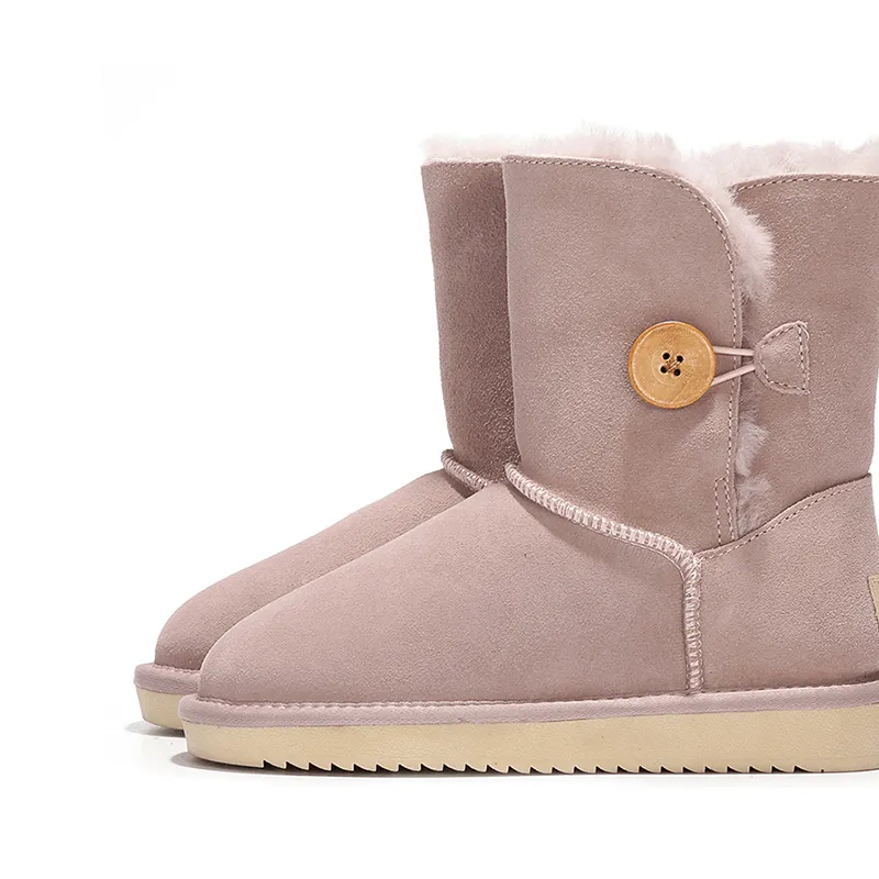 Women Winter Snow Boots Real Leather Natural Fur